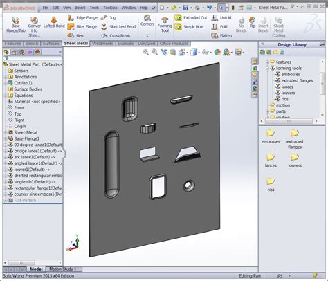 solidworks sheet metal forming tool|solidworks forming tool library download.